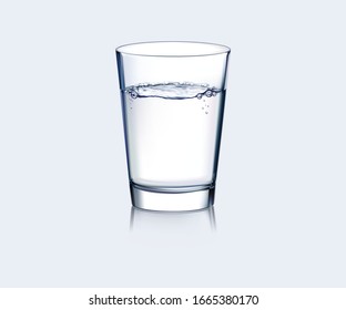 isolated water glass on background vector