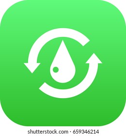 Isolated Water Icon Symbol On Clean Background. Vector Treatment  Element In Trendy Style.