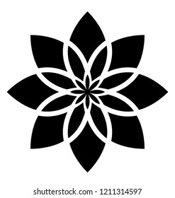 
Isolated water lily vector icon design
