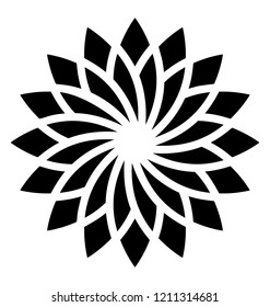 
Isolated water lily vector icon design
