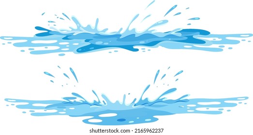 Isolated water splash cartoon illustration