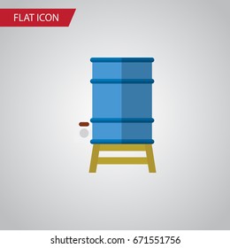 Isolated Water Tank Flat Icon. Container Vector Element Can Be Used For Water, Tank, Container Design Concept.