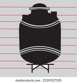 isolated water tower icon, isolated vector house water reservoir