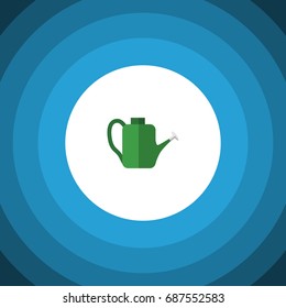 Isolated Watering Can Flat Icon. Bailer Vector Element Can Be Used For Watering, Can Bailer Design Concept.