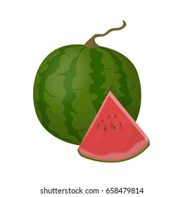 Isolated watermelon berry.