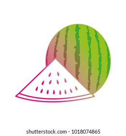 Isolated watermelon design