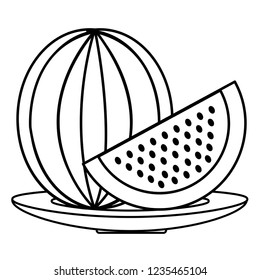 Isolated watermelon fruit design