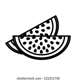 Isolated watermelon fruit design