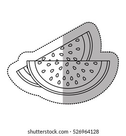 Isolated watermelon fruit design