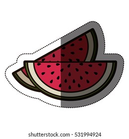 Isolated watermelon fruit design
