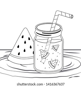 Isolated watermelon juice design vector illustration