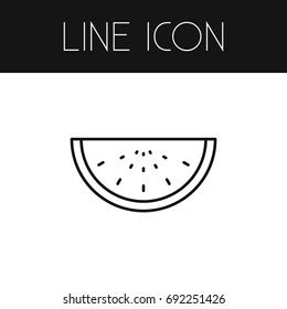 Isolated Watermelon Outline. Melon Slice Vector Element Can Be Used For Watermelon, Melon, Slice Design Concept.