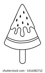 Isolated watermelon popsicle design vector illustration