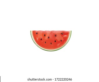 Isolated watermelon slice. vector illustration
