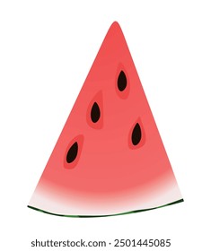 Isolated watermelon slice. vector illustration