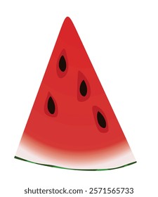 Isolated watermelon slice. vector illustration