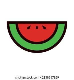 Isolated watermelon summer icon vector illustration