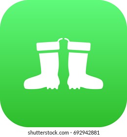 Isolated Waterproof Shoes Icon Symbol On Clean Background. Vector Rubber Boots Element In Trendy Style.