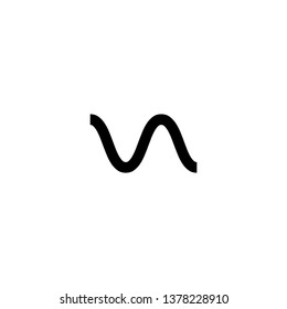 Isolated Wave, Frequency Icon, Vector