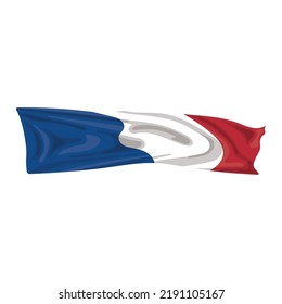 Seezungenflagge Frankreich Vector