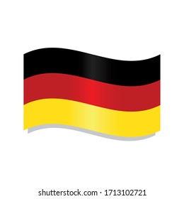 Bandera de agitación aislada de Alemania - Ilustración vectorial