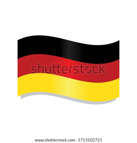 Isolated waving flag of Germany - Vector illustration