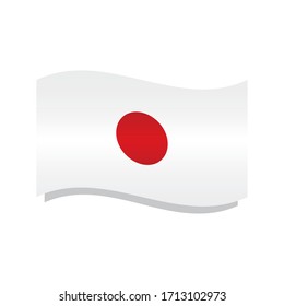 Isolated winking flagge Japan - Vektorillustration