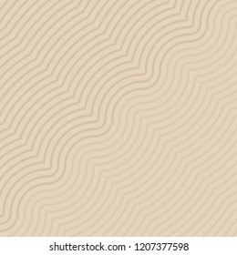 Isolated wavy lines pattern vector. Design gradient light brown on beige background. Design print for textile, fashion, wallpaper, background. Set 6