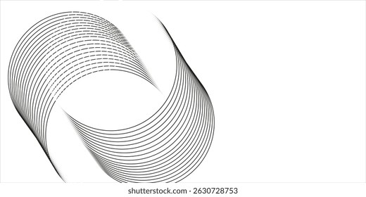 isolated wavy multiple lines flow