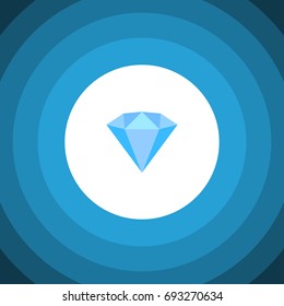 Isolated Wealthy Flat Icon. Karat Vector Element Can Be Used For Karat, Jewelry, Wealthy Design Concept.
