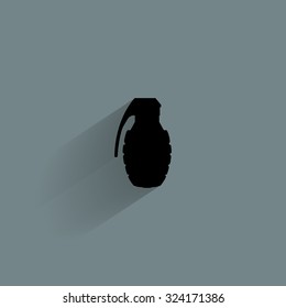 Isolated weapon silhouette on a blue background