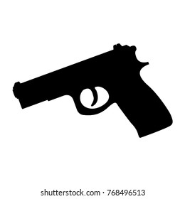 Isolated weapon silhouette on a white background, vector illustration