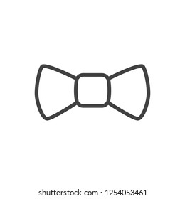 Isolated wear icon line symbol on clean background. Vector bow tie element in trendy style.