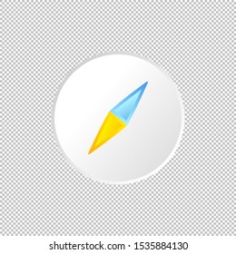 Isolated weather compass icon. Arrow element on transparent background. Vector Illustration. Diraction navigation