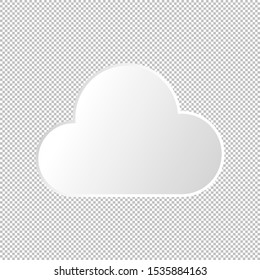 Isolated weather icon. Cloud element on transparent background. Vector Illustration. Cloudy
