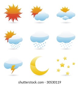 isolated weather icons