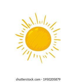 Tiempo aislado y sol de verano