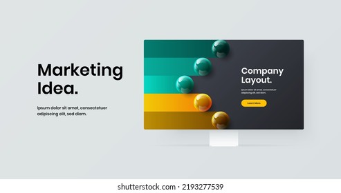 Isolated web banner vector design illustration. Abstract computer display mockup presentation concept.