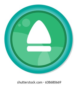 Isolated web button with an eject symbol, Vector illustration