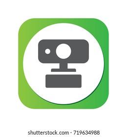 Isolated Web Cam Icon Symbol On Clean Background. Vector Videoconference Element In Trendy Style.