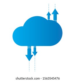 Isolated web cloud icon on a white background - Vector