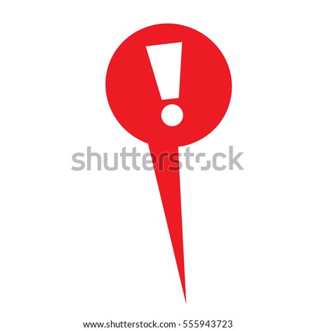 Isolated web pin with an admiration symbol, Vector illustration