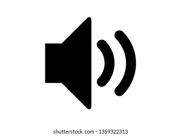 Isolated web sound vector black icon on white background