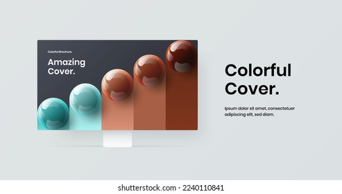 Isolated website design vector template. Premium display mockup landing page illustration.