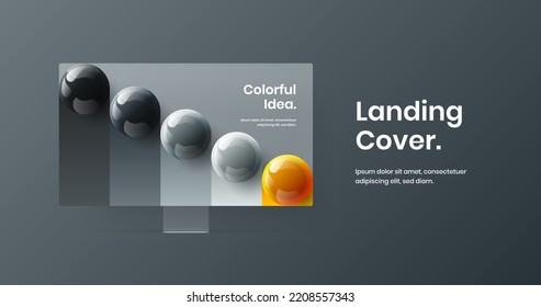 Isolated website screen vector design layout. Creative computer monitor mockup banner illustration.