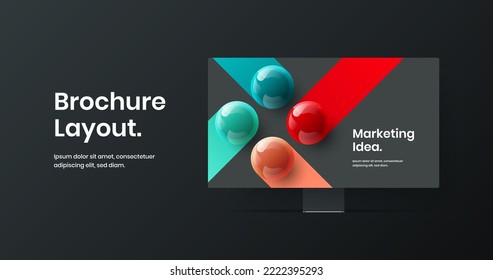 Isolated website screen vector design layout. Creative desktop mockup presentation illustration.