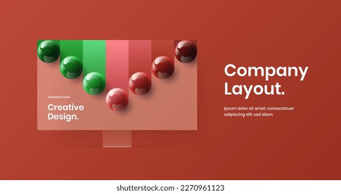 Isolated website vector design illustration. Modern computer display mockup presentation layout.