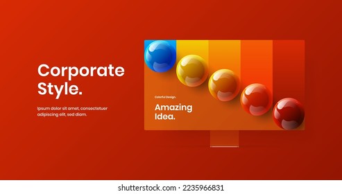 Isolated website vector design template. Premium display mockup banner concept.