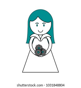Isolated wedding bride design
