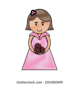 Isolated wedding bride design